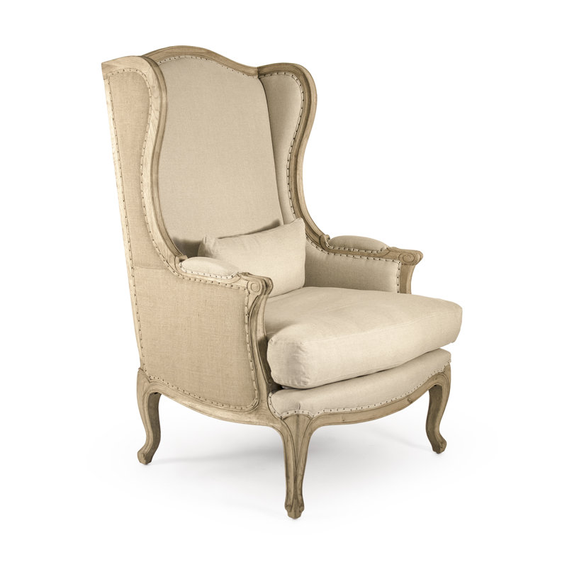 Linen Wingback Chair