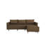 Canapé d'angle brun réversible pour s'adapter à différents styles de décoration, 5 places avec mousse et bois massif, montage facile.
