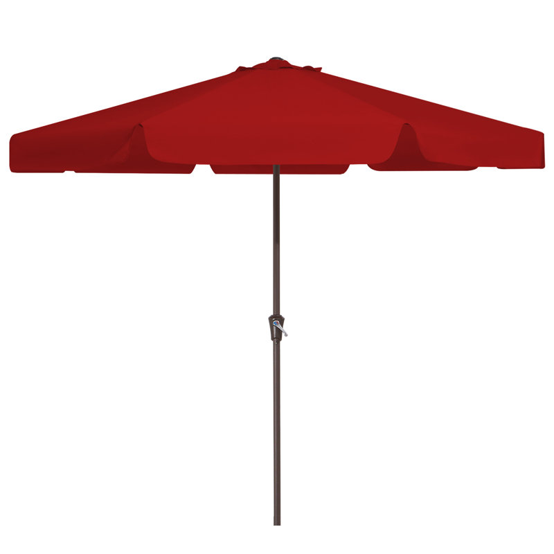 Parasol de marché pour patio extérieur, Rouge, H 99,6 po x l 132 po x P 132 po