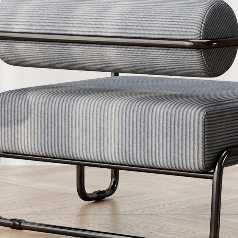 Fauteuil Lunford, Velours côtelé gris