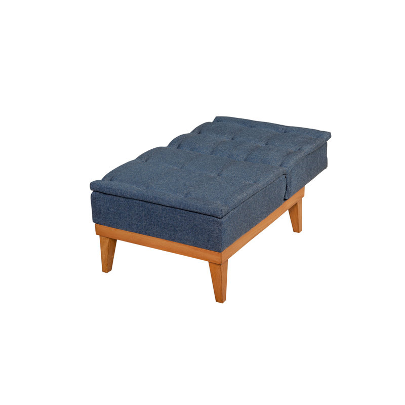 Fauteuil demi-tonneau l 23,62 po Cabrera, Bleu foncé