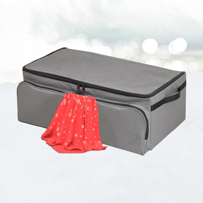 Boîte de rangement d'ornement de Noël pouvant contenir jusqu'à 72-3 pouces d'ornements et 8 fentes latérales pour figurines