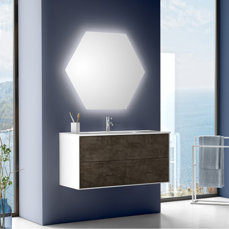 Abirad Vanity & Mirror Set, Black