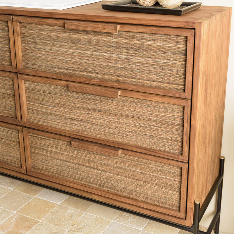 Kurban Solid Wood 150cm W 6 - Drawer Chest of Drawers