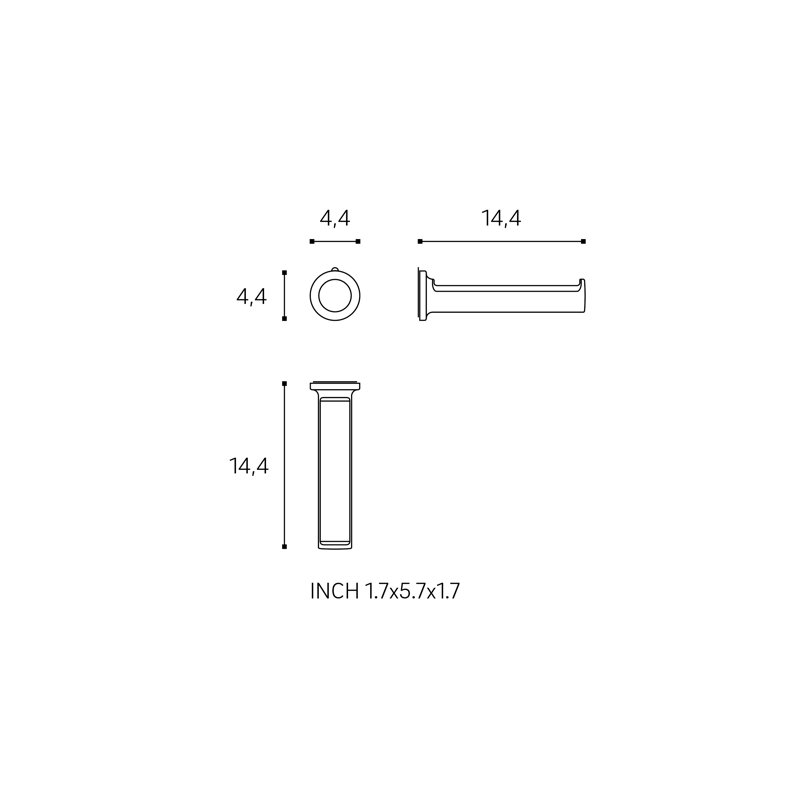 Hampson Wall Mounted Toilet Paper Holder, Matte White