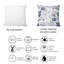Coussin blanc à motif de roses blanches dans les tons de gris I-1159152783