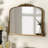 Antique Gold Frame Console Table and Wall Mirror Set Mirrored Glass Top