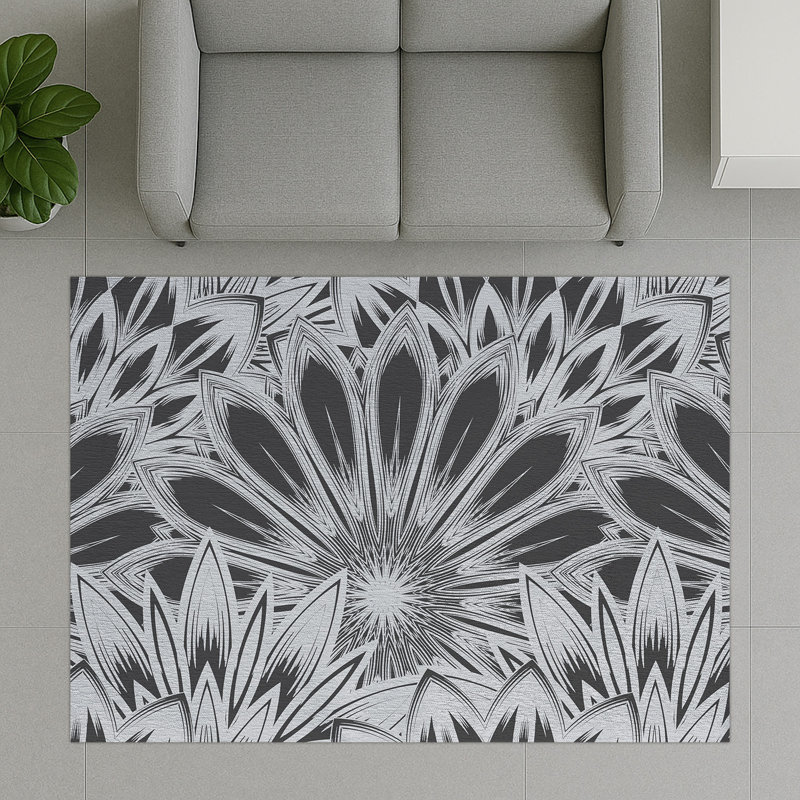 Geometric Area Rug, Rectangle 90 x 150 cm