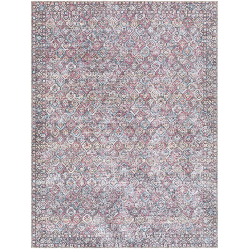 Angiela Machine Washable Indoor Rug, Rectangle 6'6" x 9'