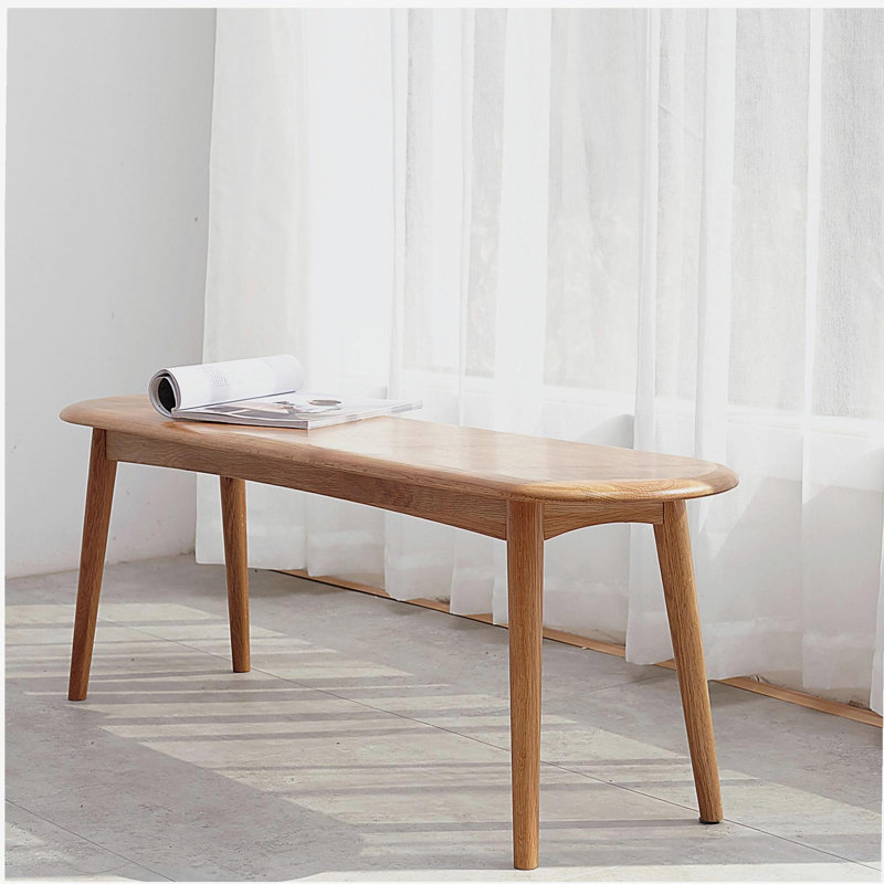 Natural Oak Wood for Dining Bench Table Bench for Living Room