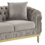 Portofino Luxe Velvet 2-Piece Sofa & Loveseat Set with Gold Base-67546087