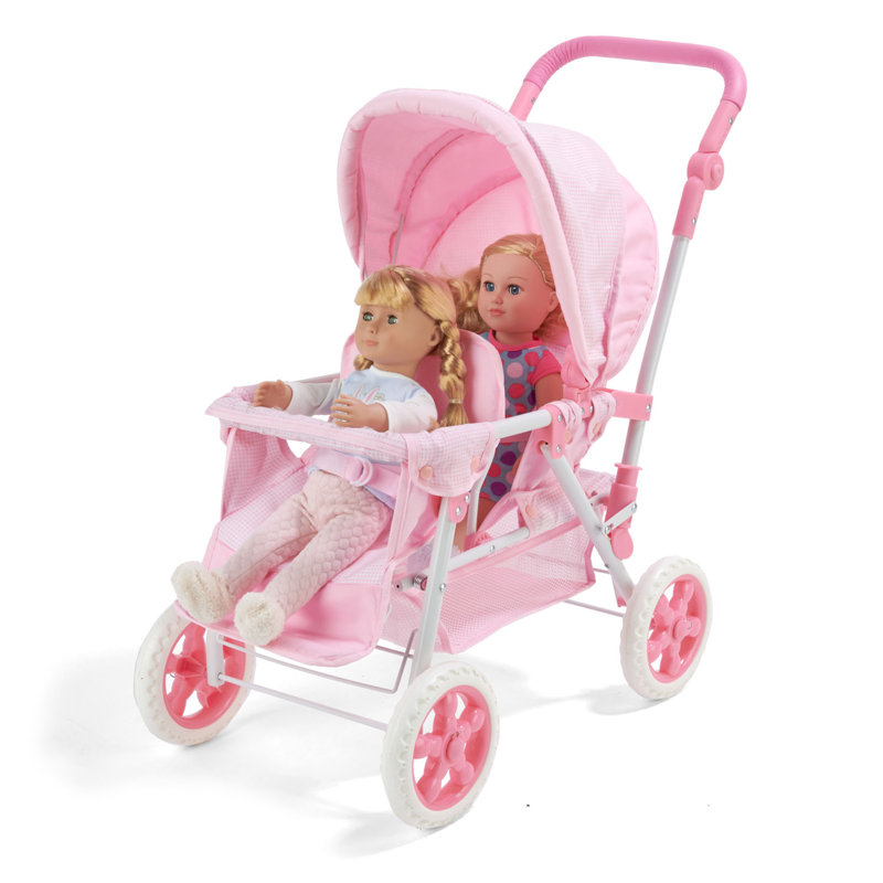 Folding Double Front-to-Back Doll Stroller