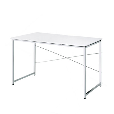 Chrome Writing Desk With Sled Base