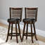 Tabouret pivotant rembourré avec structure en bois massif Leakey-48312774-48312773