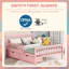 Lit plateforme pour enfants avec rails de sécurité et tiroirs de rangement Dreamhaven-356153565-356153564