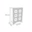 Armoire d'appoint en bois massif de style sud-est asiatique
