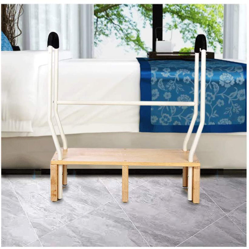 Bed Rail For Elderly Step Stool With Handle Adults Bed Steps For High Beds Stepping Stools Bed Assist Rails Safety For Seniors Bedside Wide Step Stool Medical With Handrail Bed Bars Handicap Steps