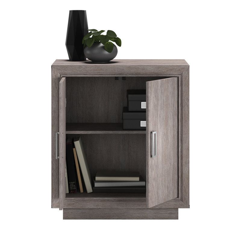 Armoire de rangement fonctionnelle et grise moderne avec étagères dissimulées, et compacte pour tout espace de rangement empilable et facile à assembler