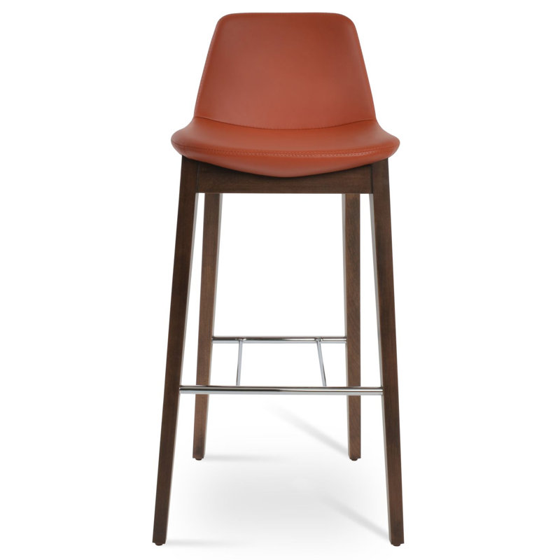 Tabouret de bar et de comptoir Pera HB, Similicuir cannelle, Tabouret de bar (siège d'une hauteur de 29 po)