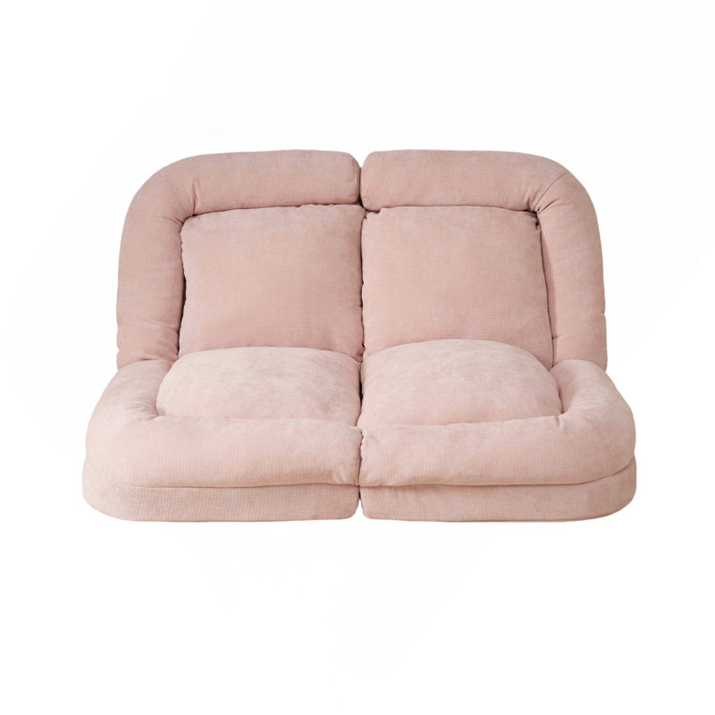 Canapé-lit convertible simple pliable, rose, la partie droite du produit complet, Rose