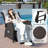 1 Pcs Outdoor Wicker Recliner With Adjustable Back And Footrest-2142964884