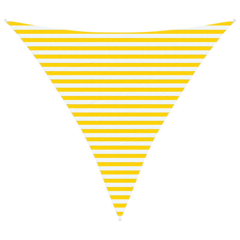 Vidaxl Sunshade Sail Oxford Fabric Triangular Shade Sail Sunscreen Canopy, 3.6m W x 3.6m L x 3.6m D, Yellow/White