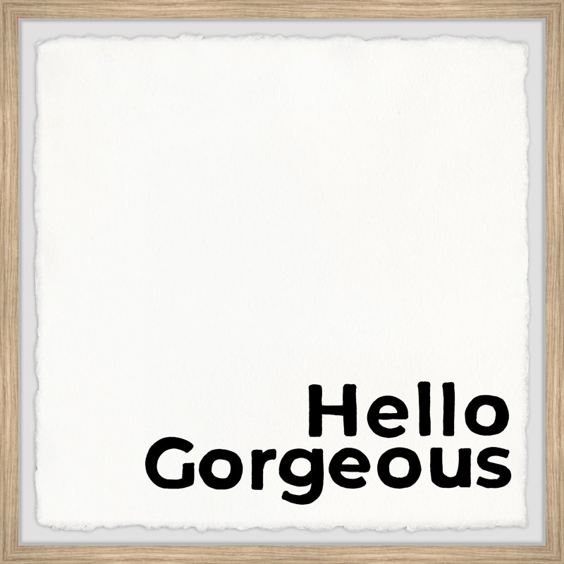 Hello Gorgeous VII by Marmont Hill - Single Picture Frame Painting, 30cm H x 30cm W x 3.81cm D