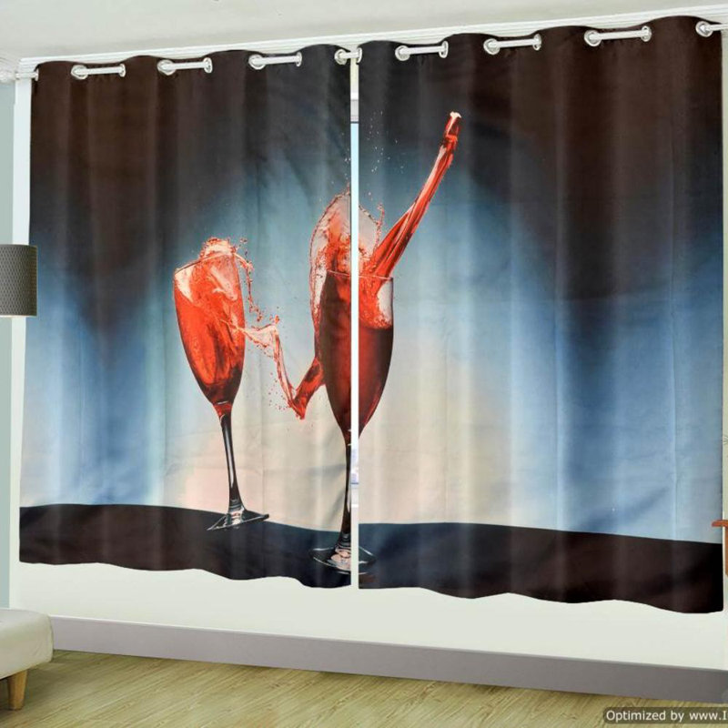 Muhedin Room Darkening Curtain Pair, 167 W x 228 D cm