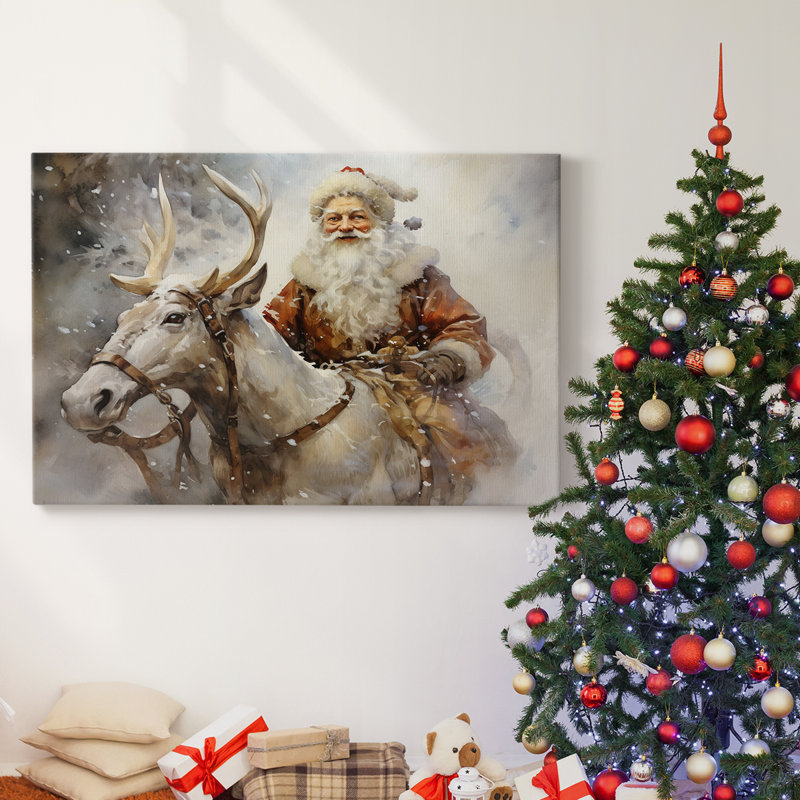 Christmas Holiday Arts - Toile tendue avec châssis, H 12 po x l 18 po
