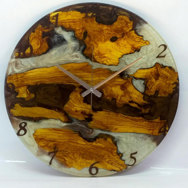 Wood Wall Clock, 10" H x 10" W x 2" D
