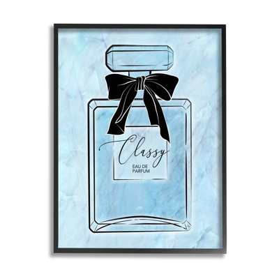«Classy Blue Perfume», estampe numérique encadrée par Martina Pavlova