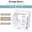 Meuble-lavabo sur pied simple 30 po avec lavabo en céramique, portes et tiroirs à fermeture en douceur-109798986