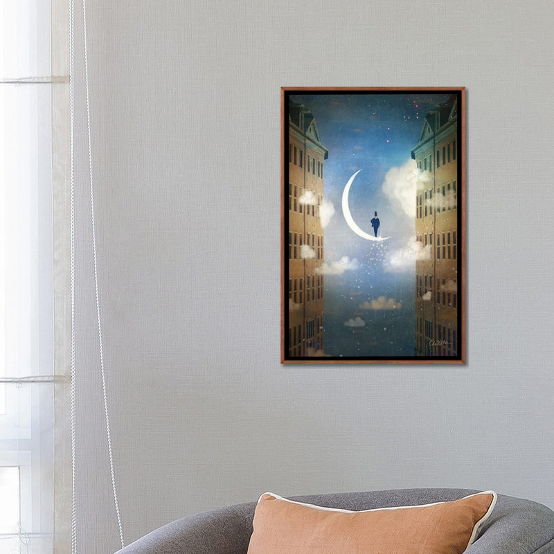 «Good Night» par Catrin Welz-Stein - impression d'art graphique, H 26 po x l 18 po x 1,5 po, Pas de tapis