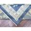 Tapis surdimensionné bleu en laine noué à la main 12 pi 1 po x 15 pi 7 po Angora Oushak 129D8183349B45DBB3A84DD6C908FD31