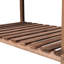 Lit surélevé horticole avec tablette de rangement - trous de drainage de jardin en bois brun foncé-132994784