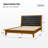  Aviannah Mid-Century Modern 62.25'' W Genuine Leather Solid Wood Platform Bed with Charging Ports-110843876-110843875