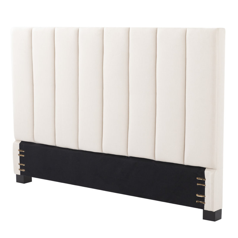 Linen Upholstered Rectangular Headboard, Floor-Standing