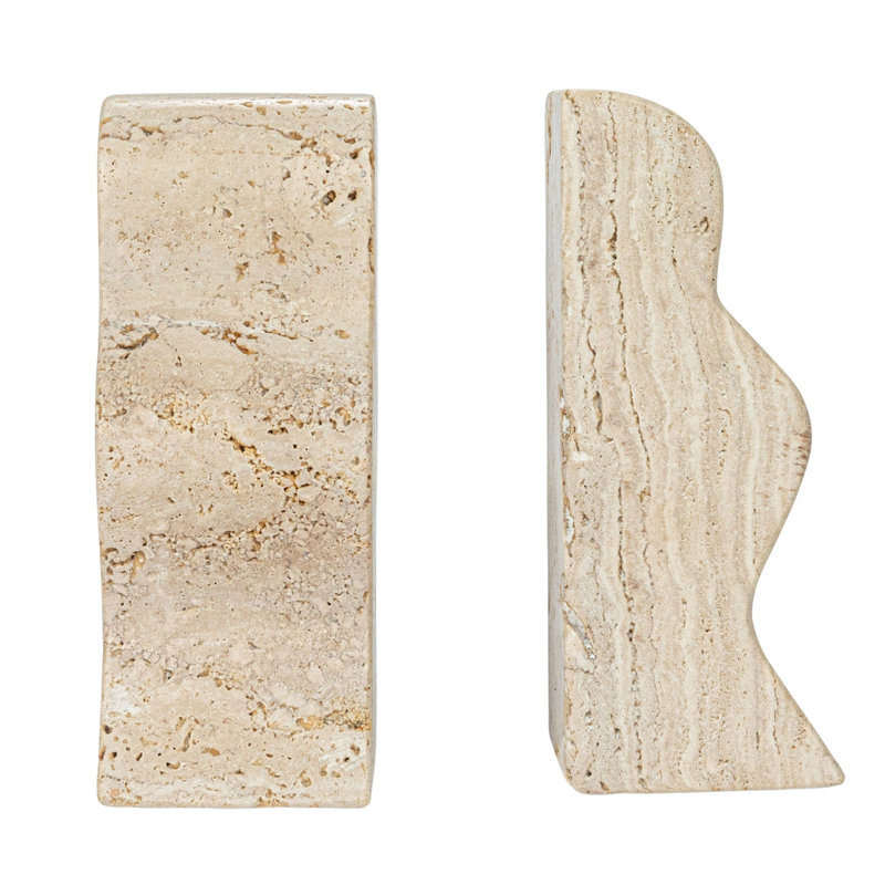 Ettinger Sandstone Non-Skid Bookends, Beige