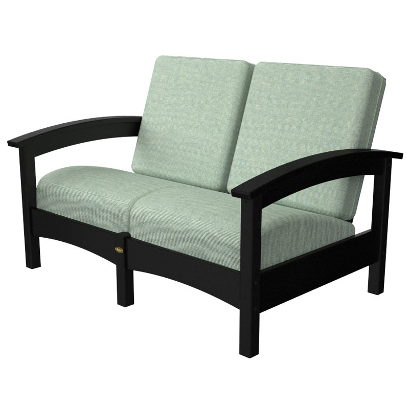 Rockport Club Loveseat, Charcoal Black / Spa