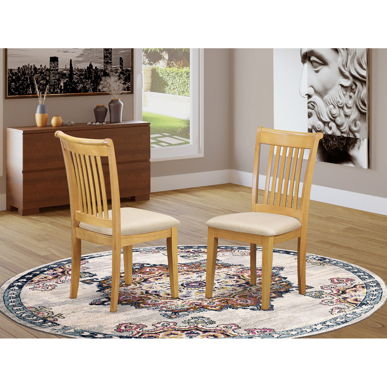 Kathlene Upholstered Oval Back Side Wood Chair (Set of 2) One Allium Way Upholstery Color: Linen