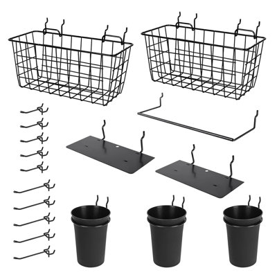 18Pack Peg Board Organizer Accessories  Assorted Pegboard Hooks for Organizing Various Tools