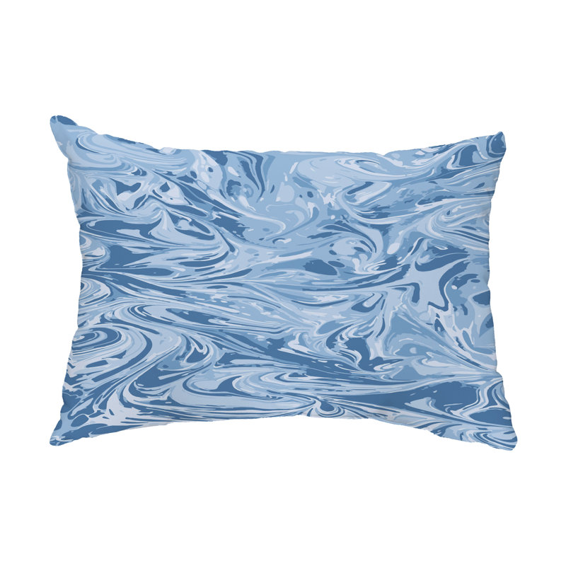 Mélange Indoor/Outdoor Lumbar Pillow, Blue