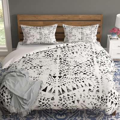Rustic Polyester Geometric Shapes Duvet Cover
