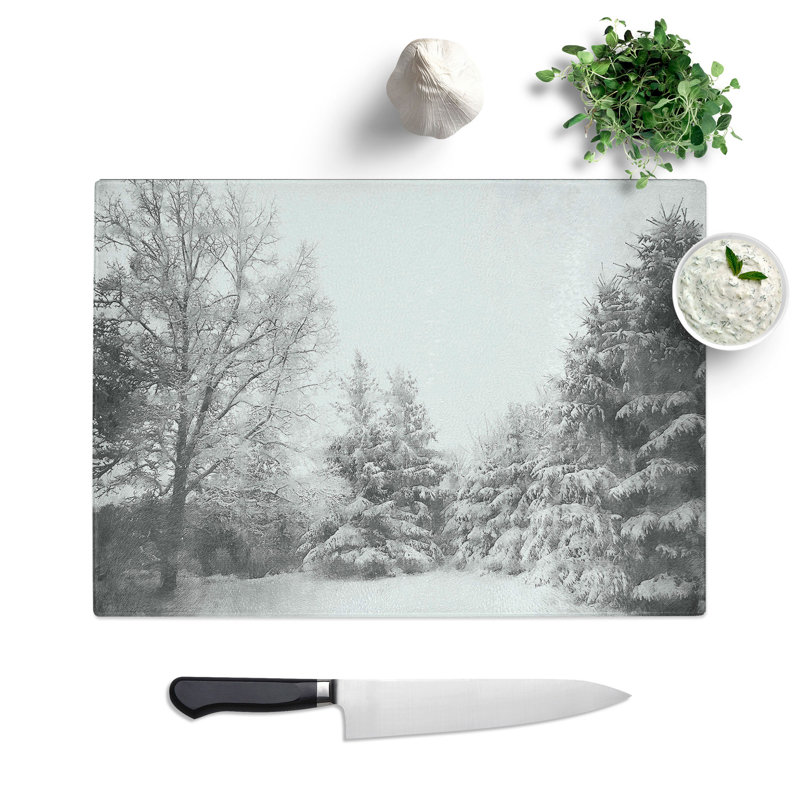 Winter Forest Vol.6 Painting Chopping Board, 0.4cm H x 28.5cm W x 39cm L