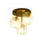 3-light Black Flush Mount Light