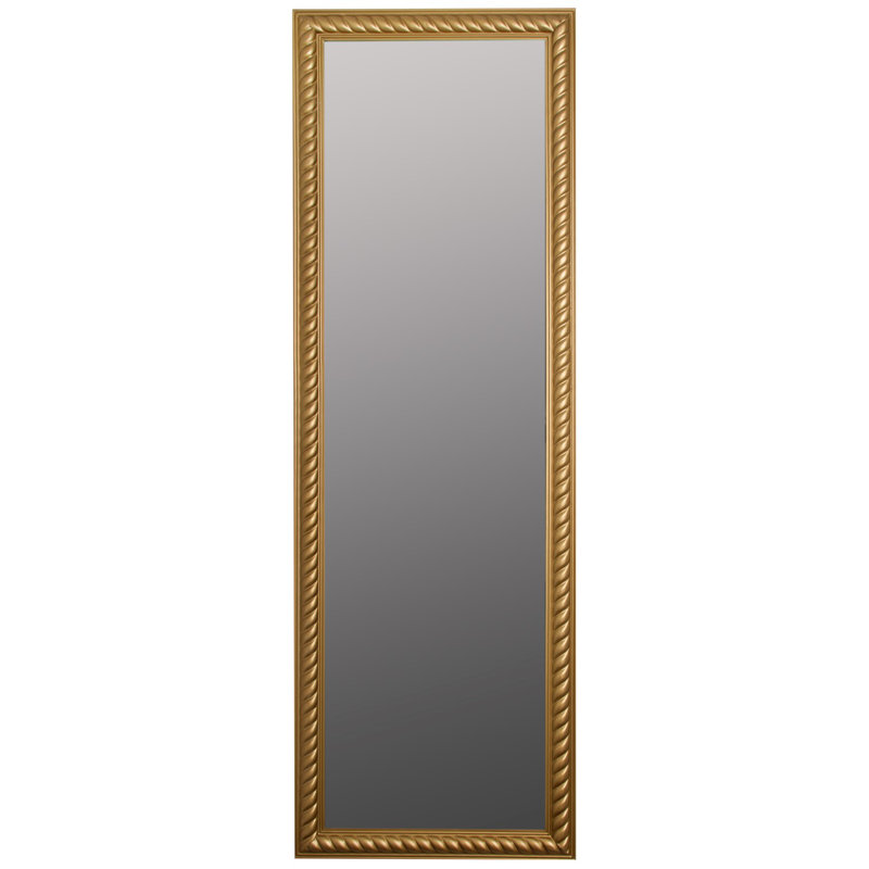 Marilyn Wood Flat Wall Mirror, 187cm H x 62cm W, Gold