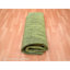 Tapis oriental rond 8 pi 1 po x 8 pi 1 po, vert foncé, en laine nouée à la main, doux et éclatant, tissé dense, rond