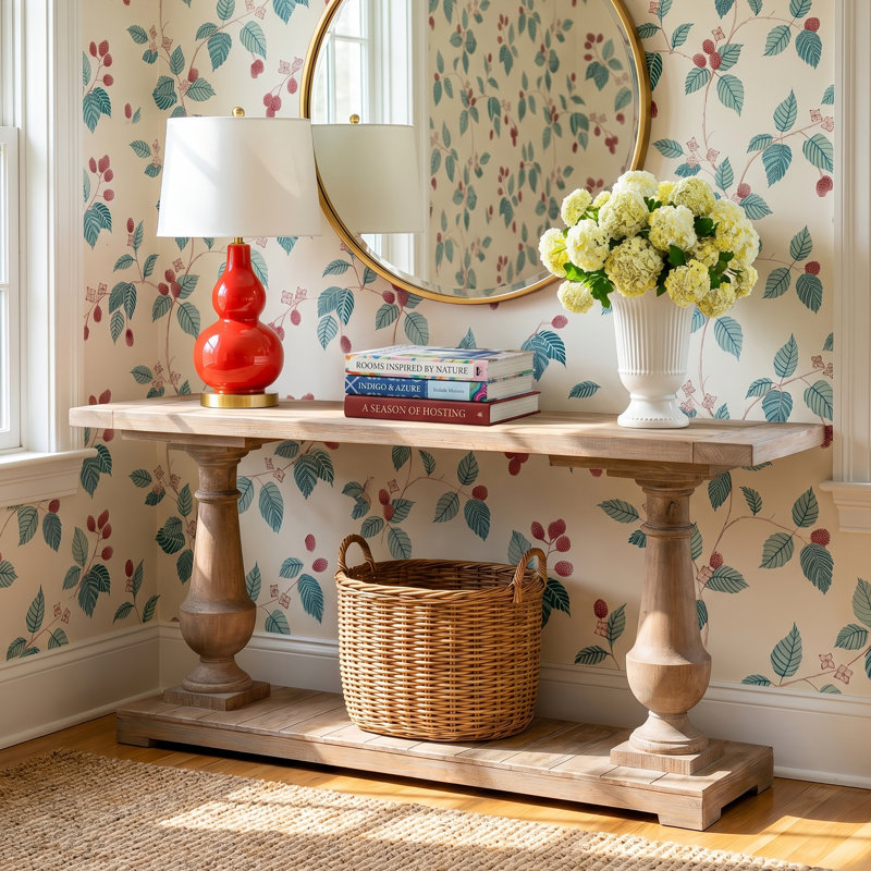 McKew 71'' Unfinished Solid Wood Console Table