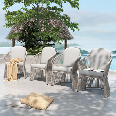Outdoor Dining Armchair With Cushion