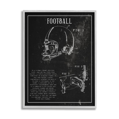 " Football Helmet Sports Chart Retro Figure " by Daphne Polselli
